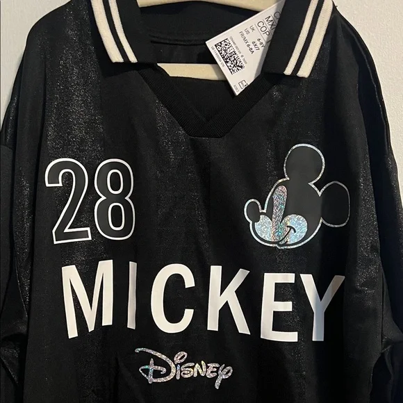 Disney Black Mickey Kids Jersey - Picture 1 of 8